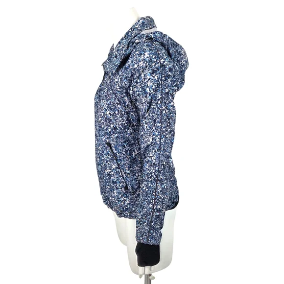 Lululemon Gather Me Slightly Athletic Rain Jacket Womens 4 Water Resistant Blue